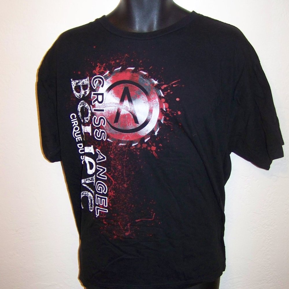 Black Chris Angel Believe Cirque du soleil T shirt
